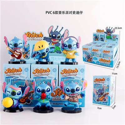 PVC6款音乐派对史迪仔（拆盒装） - OBL10367151