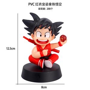 PVC红衣坐姿拿珠悟空 - OBL10367225