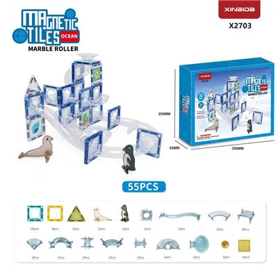 海洋主题磁力滑道系列
（6.5CM）Magnetic Tiles
Marble Roller-Ocean - OBL10367469