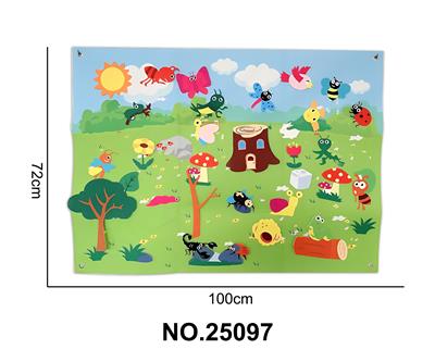 蒙氏儿童早教益智学习绒布墙挂--昆虫 - OBL10367616