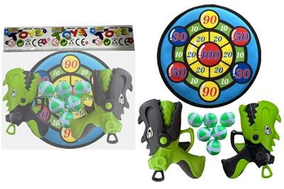 双恐龙粘粘球枪配28CM镖靶 - OBL10371136