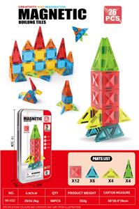 3.75钻石纹彩窗磁力片（26PCS） - OBL10371865