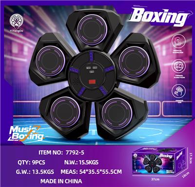 蓝牙音乐钻石款拳击机5键成品黑色+布手套 - OBL10372407