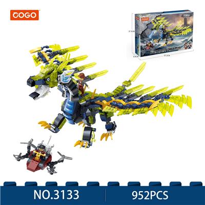 益智积木/小颗粒/奇幻海盗系列/雷霆龙/952PCS
Thunder Dragon - OBL10372499