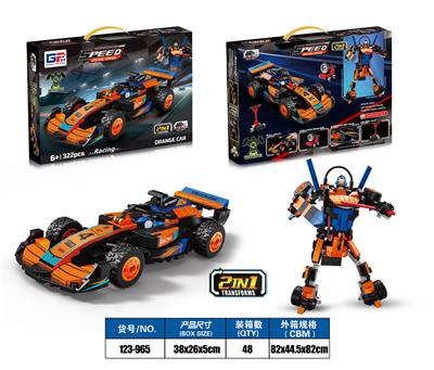 益智城市积木变形跑车回力迈凯伦F1（322PCS） - OBL10372861