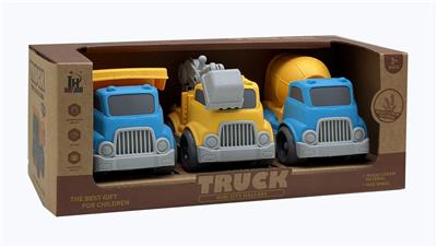 mini 麦秆卡通车3只装 - OBL10375789