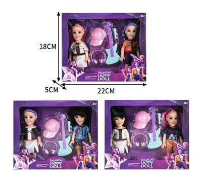 6寸双人3D眼K-POP实身猎魔女团娃娃带配件 - OBL10380220