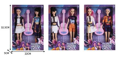 11寸双人实身3D眼K-POP猎魔女团娃娃带配件 - OBL10380231