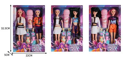 11寸双人实身3D眼K-POP猎魔女团娃娃带配件 - OBL10380232