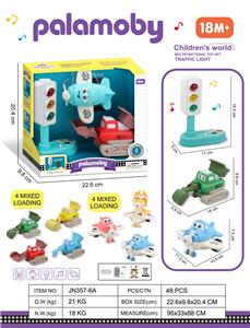 城市信号灯带灯光音乐+惯性变形飞机+按压工程车 - OBL10380404