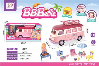 芭比配巴士带声音灯光（包3粒AG13） - OBL10380429