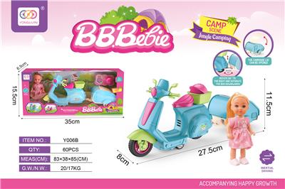 芭比配惯性摩托露营车 - OBL10380433