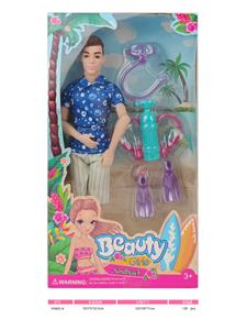 11寸实身十一关节男人芭比娃娃潜水芭比娃娃套装 夏日娃娃 - OBL10381042