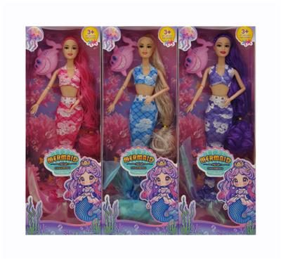 11.5寸实身9关节时尚美人鱼+小鲨鱼 3款混装 - OBL10381361