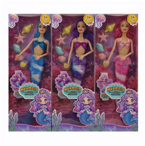 11.5寸实身9关节时尚美人鱼+贝壳配件 3款混装 - OBL10381362