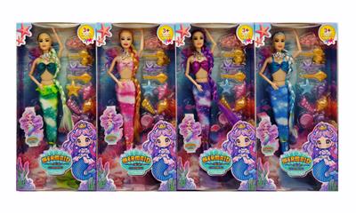 11.5寸实身9关节时尚美人鱼+海洋配件 3款混装 - OBL10381368