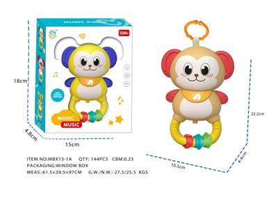 灯光音乐卡通猴子(带挂绳+圆环+滚珠) （2AA不包电） - OBL10381521