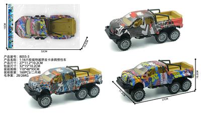 1:16六轮福特越野皮卡涂鸦惯性车 - OBL10381744