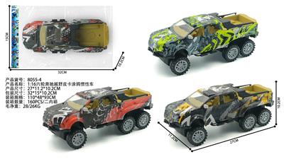 1:16六轮奔驰越野皮卡涂鸦惯性车 - OBL10381746