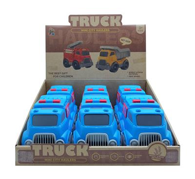 麦秆卡通警车车 6只/盒 - OBL10383094