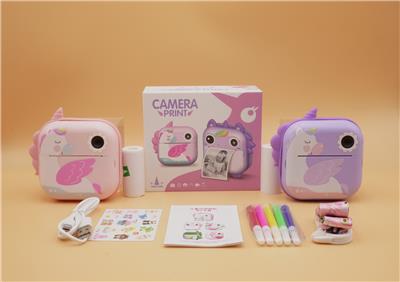 睡觉独角兽黑白打印照相机/儿童打印相机/儿童拍立得（可兼容黑白/彩色打印两种模式。  彩色打印纸需另外订购） - OBL10383296