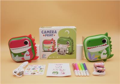 恐龙彩色打印照相机/儿童打印相机/儿童拍立得（可兼容黑白/彩色打印两种模式。  彩色打印纸需另外订购） - OBL10383298