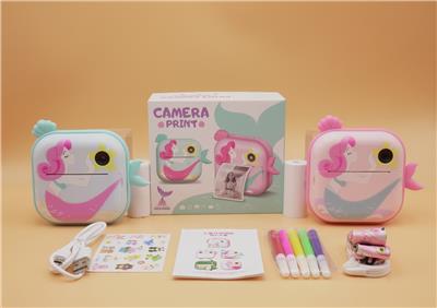 美人鱼彩色打印照相机/儿童打印相机/儿童拍立得（可兼容黑白/彩色打印两种模式。  彩色打印纸需另外订购） - OBL10383304
