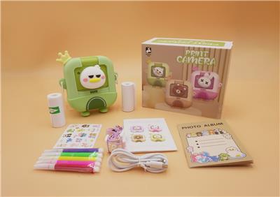 绿色小鸭儿童打印照相机/儿童打印相机/带APP（可兼容黑白/彩色打印两种模式。  彩色打印纸需另外订购） - OBL10383306