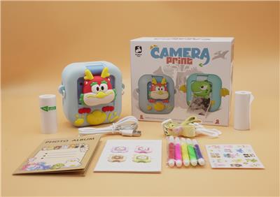 绿色恐龙儿童打印照相机/儿童打印相机/儿童拍立得/带APP（可兼容黑白/彩色打印两种模式。  彩色打印纸需另外订购） - OBL10383308