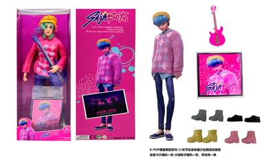1比1 K-POP 猎魔男团动画版  11.5寸11关节实身Baby saia宝宝沙加 带金貂卡片一张 带吉他一条 - OBL10383971