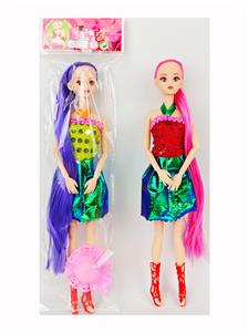 11寸十一关节长发实身长发可儿娃娃加帽子 - OBL10384257