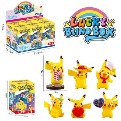 实心PVC宠物小精灵手办摆件盲盒随机混装 - OBL10384480