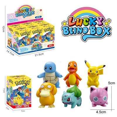 实心PVC宠物小精灵手办摆件盲盒随机混装 - OBL10384483