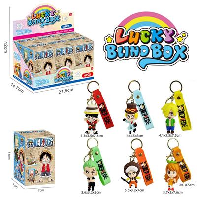 海贼王动漫公仔滴胶钥匙扣盲盒随机混装 - OBL10384502