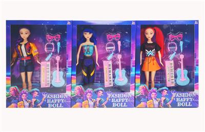11.5寸关节实身K-POP猎魔女团露米佐依米拉 带吉他吸塑 3款混 - OBL10384833