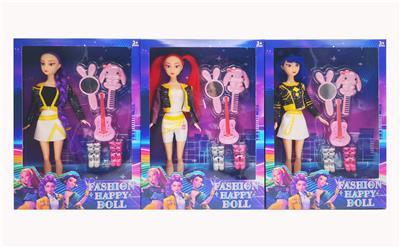 11.5寸关节实身K-POP猎魔女团露米佐依米拉 带吉他吸塑 3款混 - OBL10384834