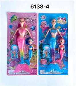 11寸半实身闪光灯美人鱼母女芭比 - OBL10384929