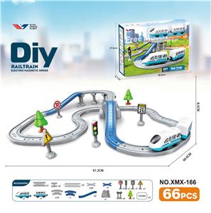 DIY拼装电动轨道列车/66PCS - OBL10385593