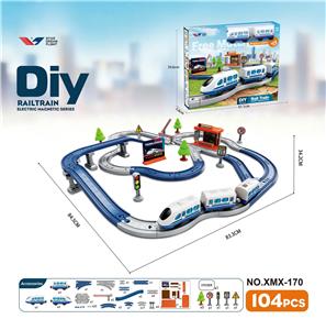 DIY拼装电动轨道列车/104PCS - OBL10385597