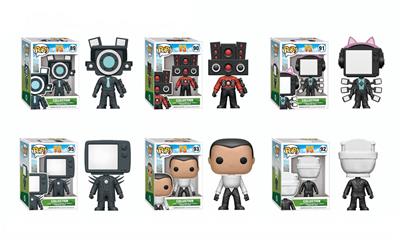 马桶监控人公仔单只盒装（搪胶头，PVC身体）多款混装 - OBL10386119