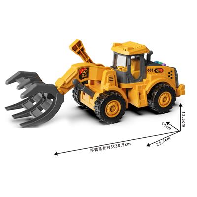 1:16声光惯性短款抓铲装载车-英文经典款 - OBL10386292
