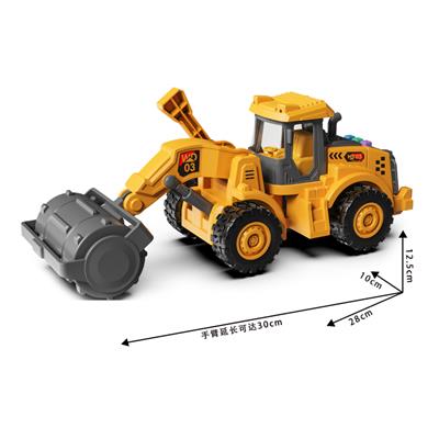 1:16声光惯性短款压路装载车-英文经典版 - OBL10386293