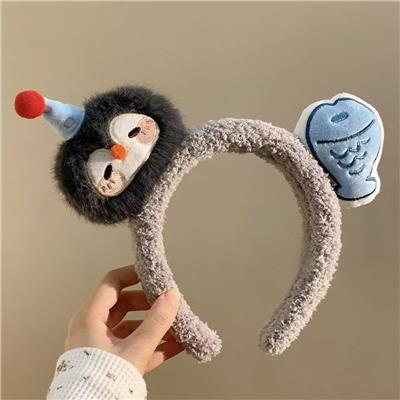 蓝鱼企鹅毛绒发箍 - OBL10387325