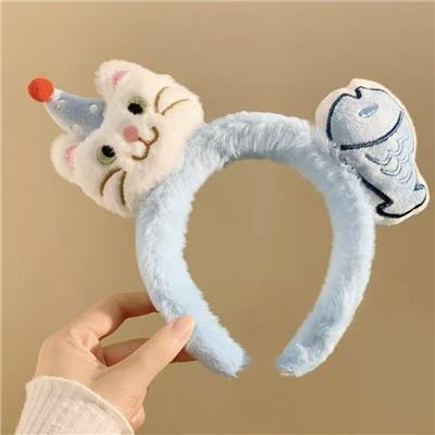 蓝鱼小猫毛绒发箍 - OBL10387326