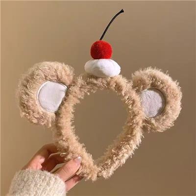 泰迪红桃毛绒发箍 - OBL10387349