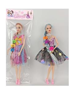 11寸实身11关节金丝长辫芭比娃娃 配3发夹 - OBL10388722