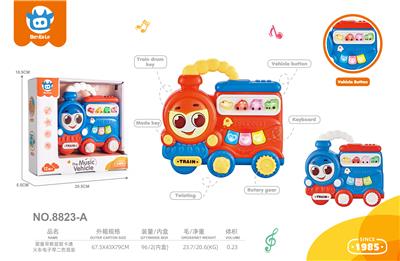 婴童早教益智卡通火车电子琴二色混装 - OBL10388766