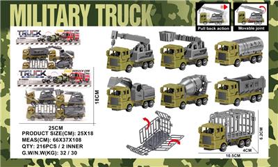 袋庄4只实色回力军事工程车2款混装 - OBL10388812