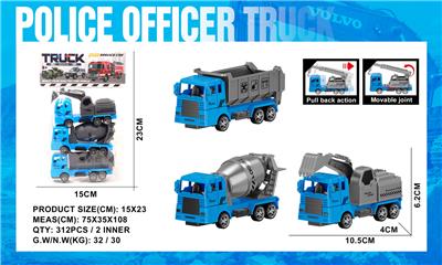 袋庄3只实色回力A款警察工程车 - OBL10388817