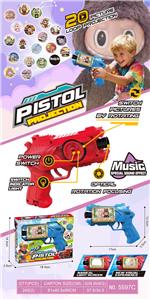 拉布布电动灯光音乐投影20图枪 - OBL10389212